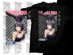 Anime Sakurajima Stylish Graphic Png Digital Download