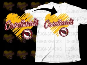 Arizona Cardinals Stylish Logo Design Png Digital Download