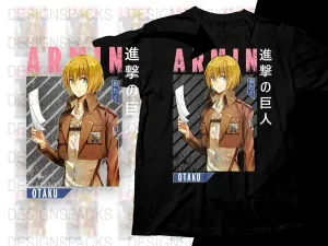Armin Anime Design Otaku Themed Graphic Png Digital Download