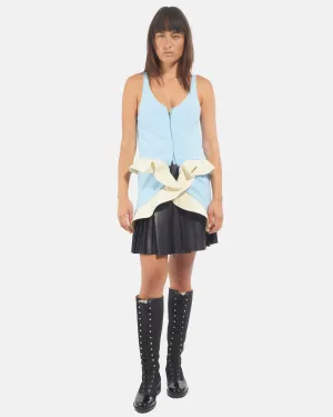 Balenciaga Light Blue & Cream Mini Dress - 36