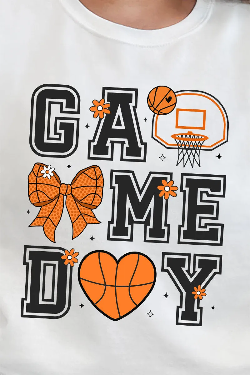 Basketball Game Day Heavy-weight Crew Sweatshirt