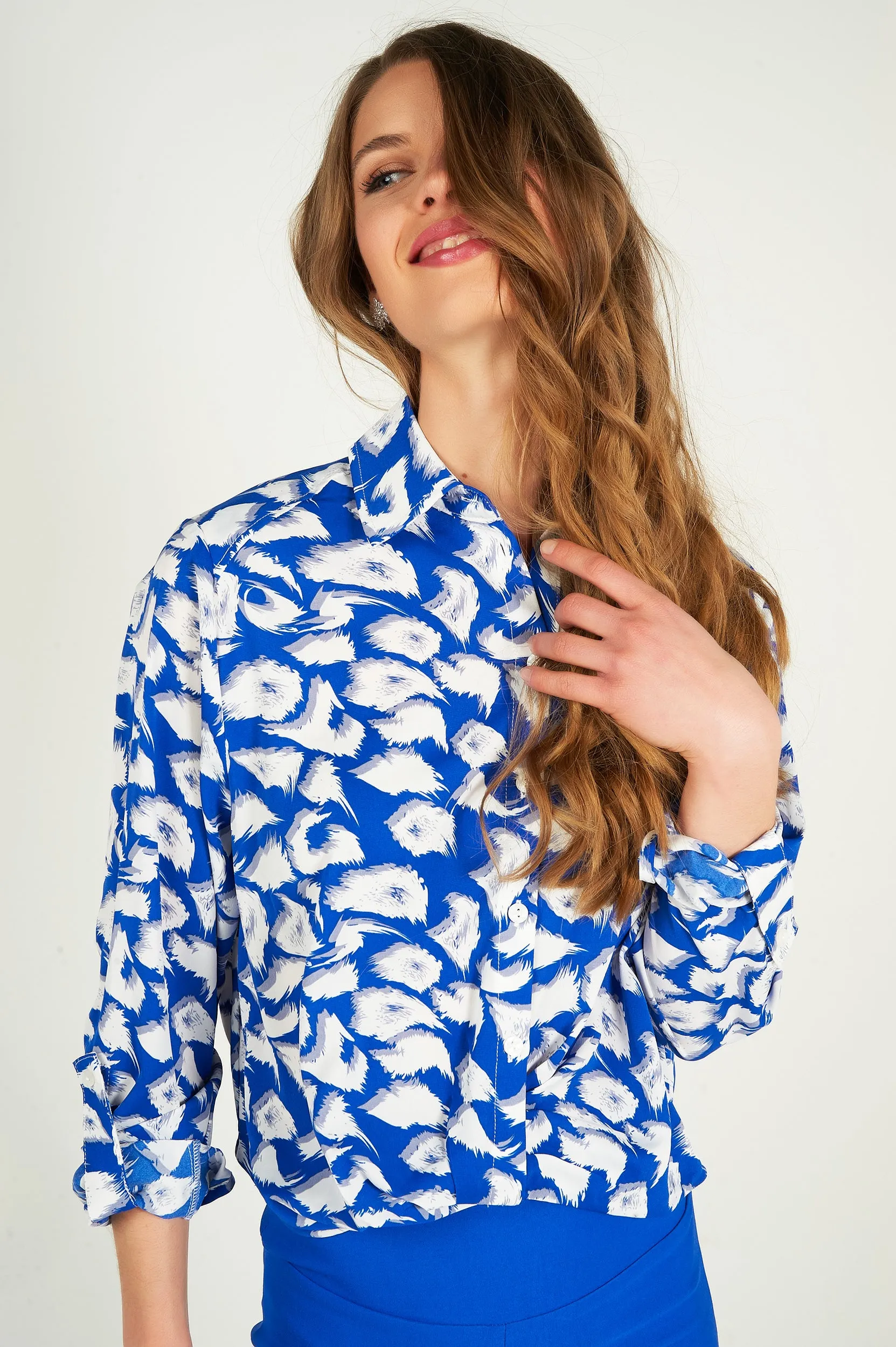 Blouse courte imprimée - LAURENA-X1PR - (E-C4)