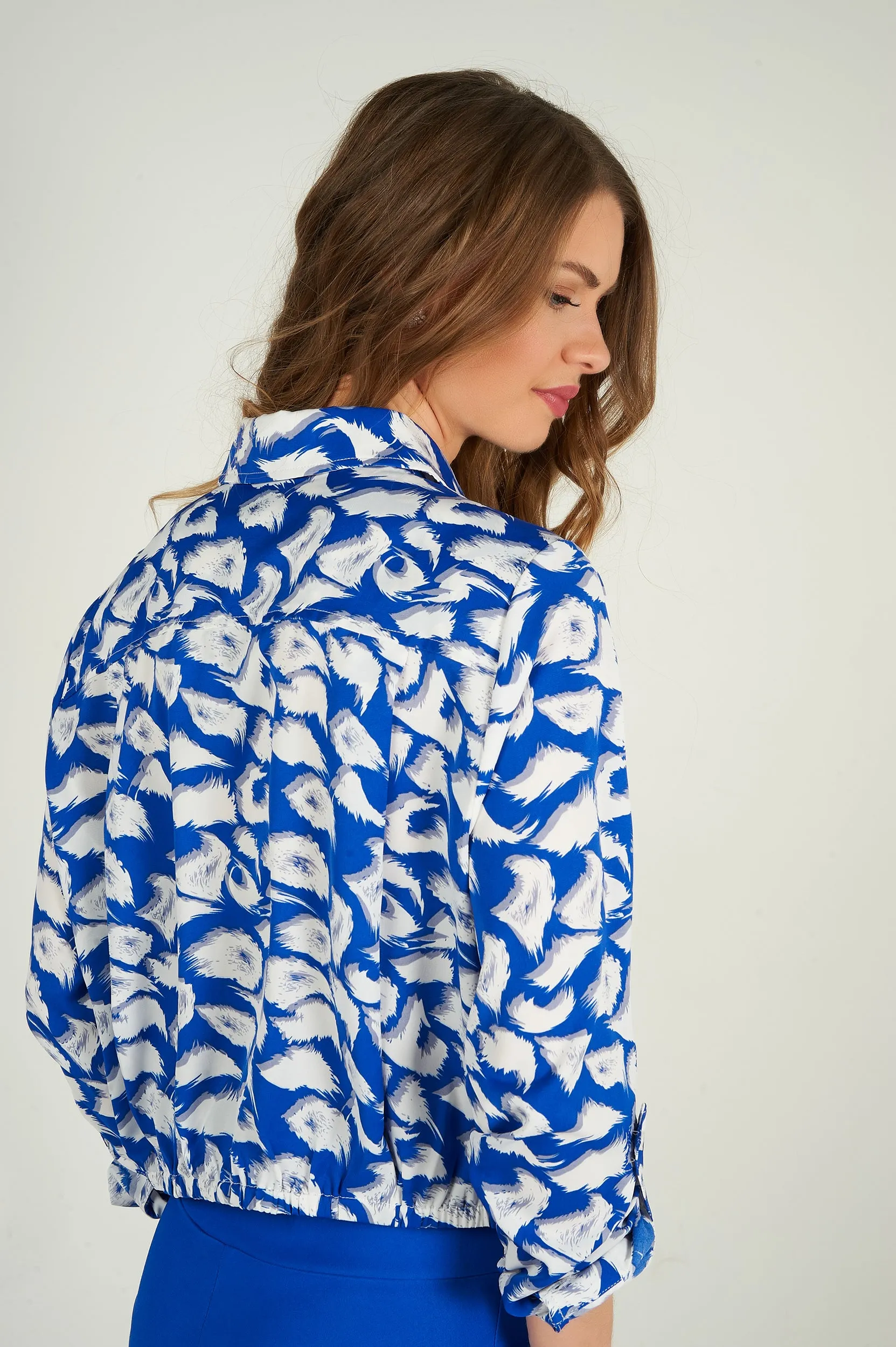 Blouse courte imprimée - LAURENA-X1PR - (E-C4)