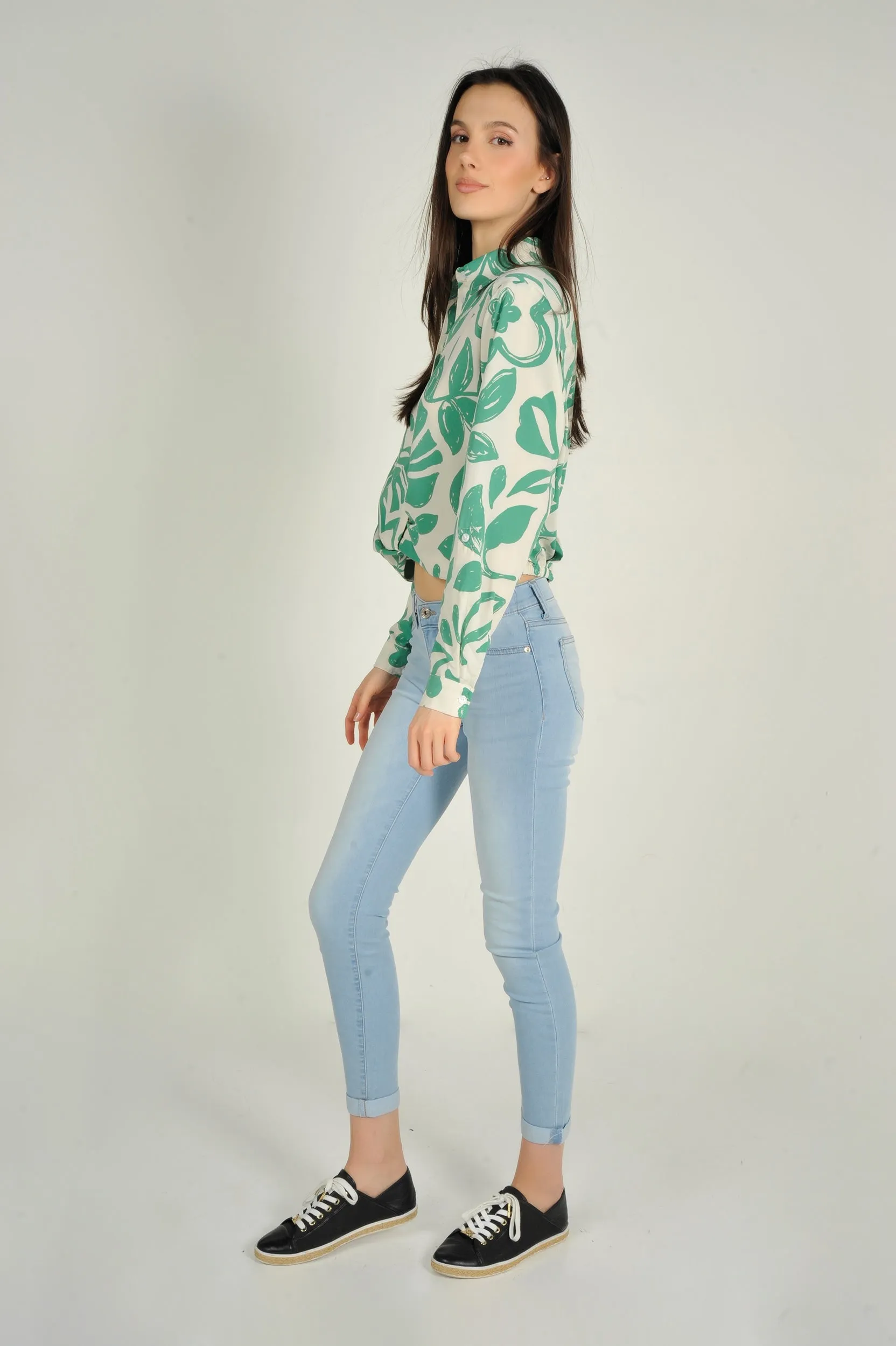 Blouse courte imprimée - LAURENA-X1PR - (E-C4)