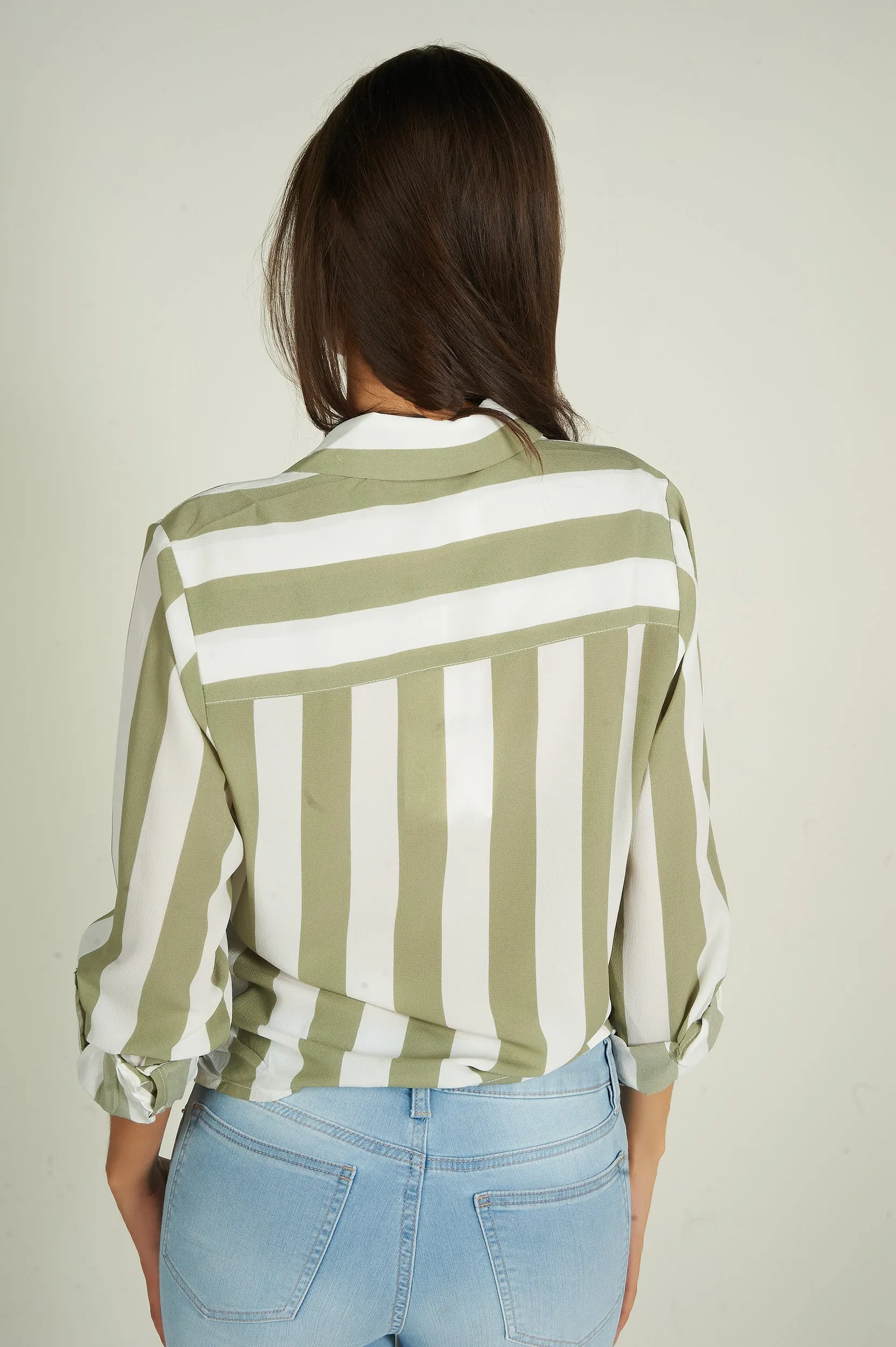 Blouse courte rayée - CARMEL-X2R - (E-C2)