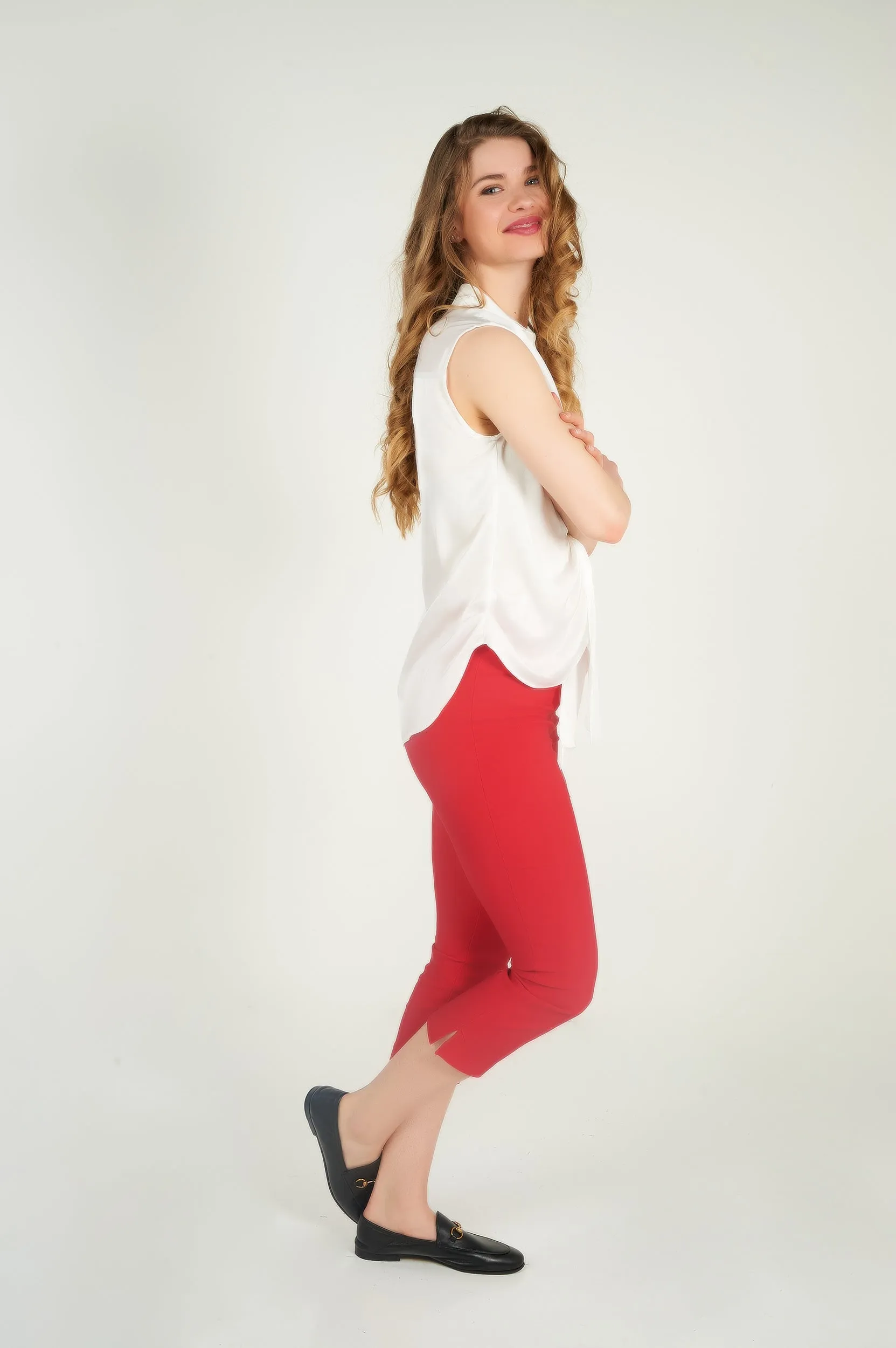 Blouse sans manches en satin - KASIA-W1 - (E-B1) - VENTE FINALE