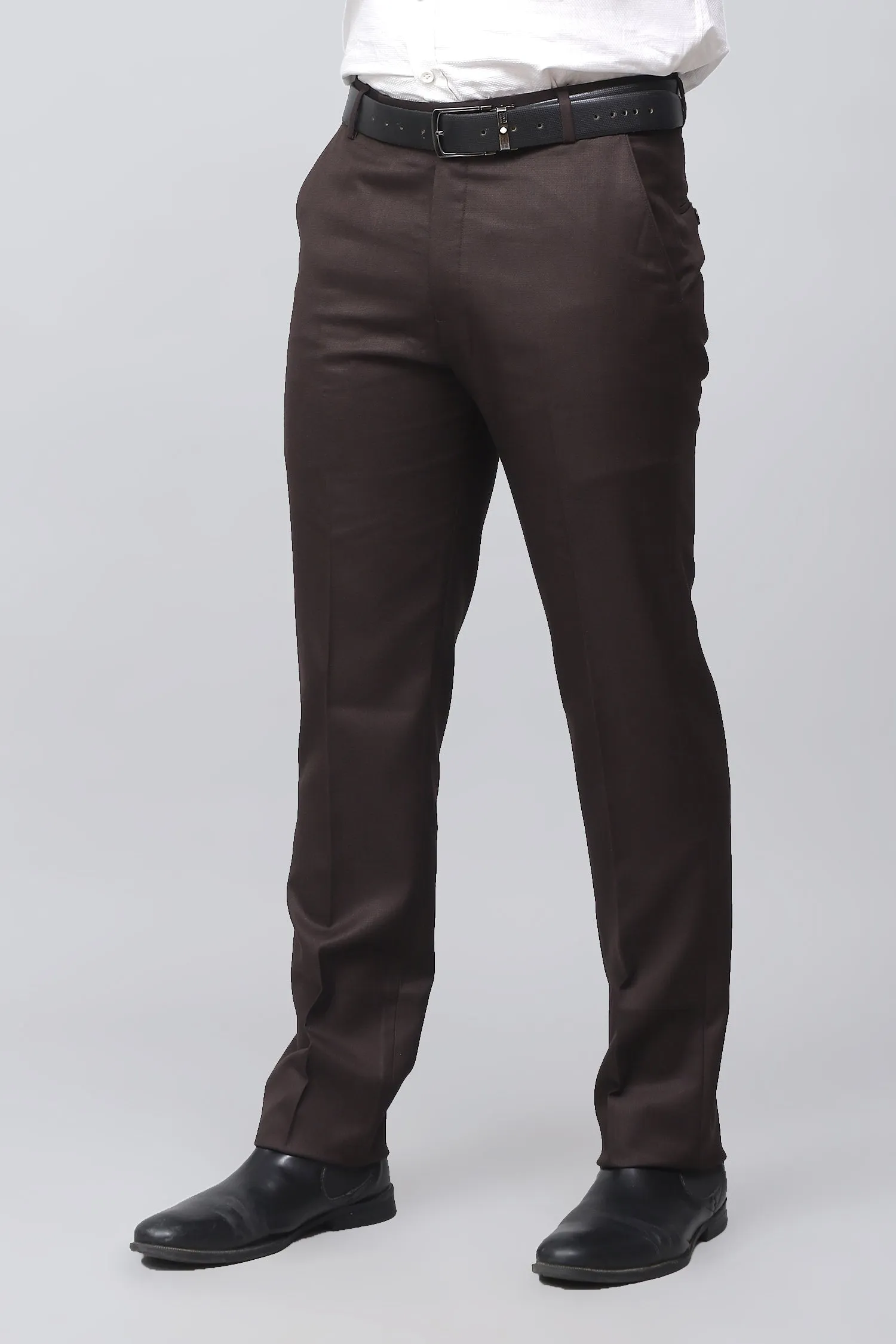 Bluebird Men's Rich Chocolate Brown Work Formal Trousers
