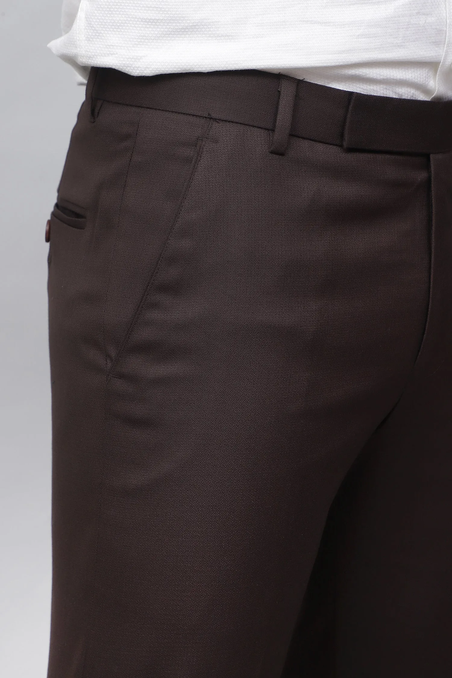 Bluebird Men's Rich Chocolate Brown Work Formal Trousers