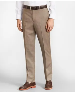 Brooks Brothers Men's Flex Milano-Fit Wool Trousers Tan