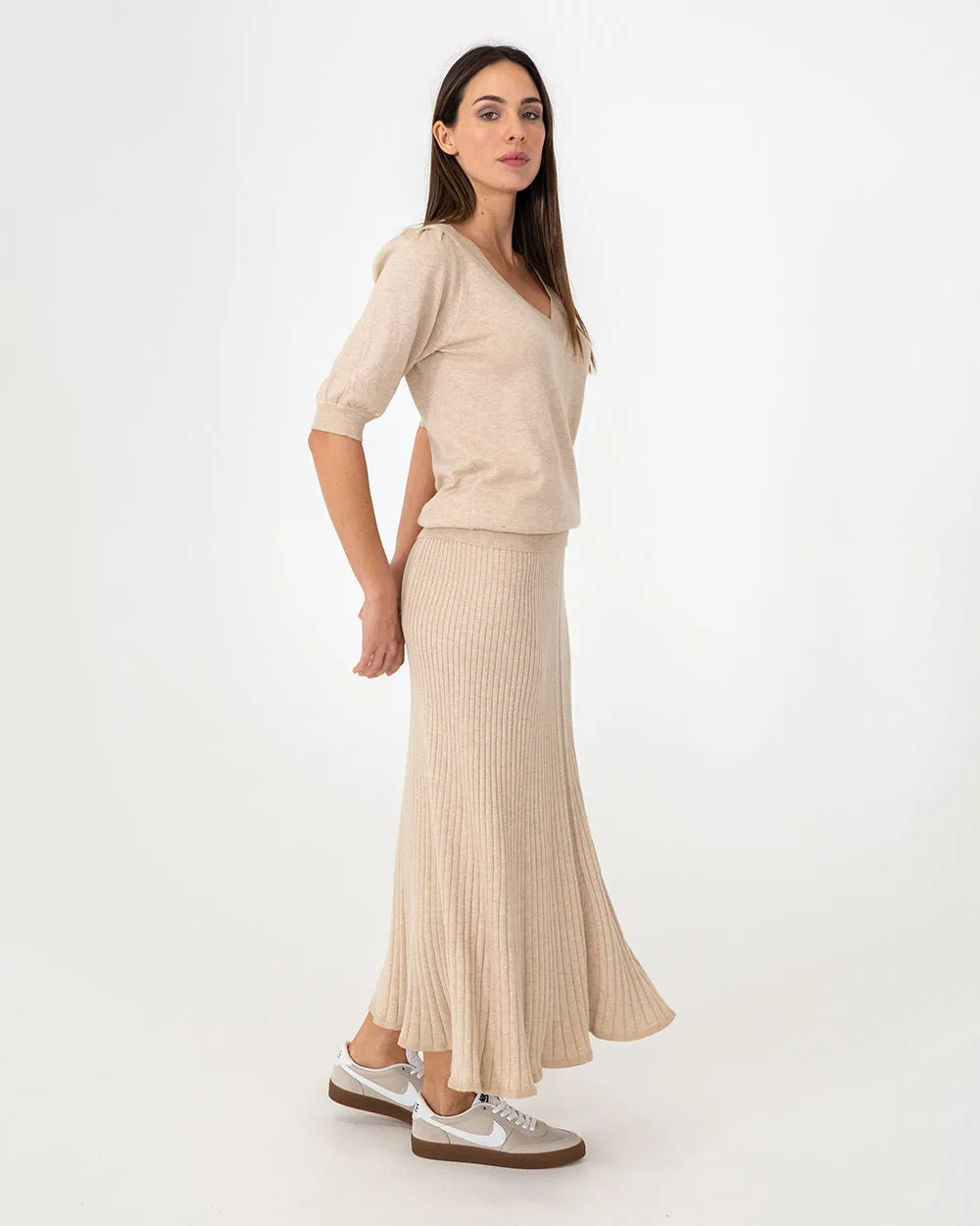 CALLIE SKIRT - SANDSTONE