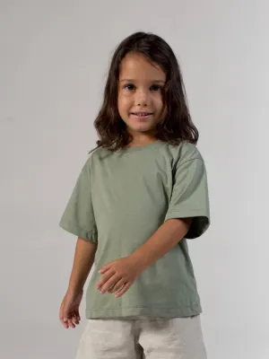 Cotton t-shirt in Pastel Green