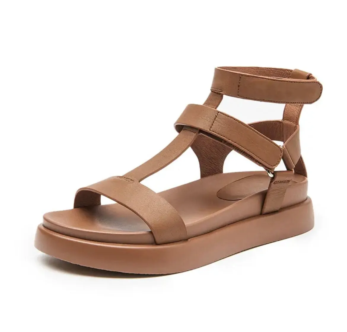 Elegant Women's Genuine Leather Roman Sandals