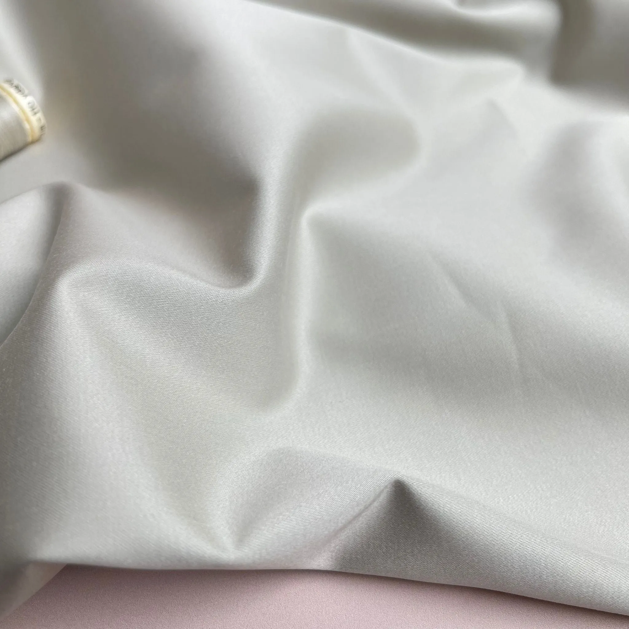 Ex-Designer Mushroom Stretch Cotton Tencel Fabric