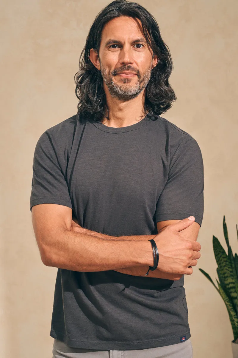 Faherty Sunwashed Tee in Washed Black