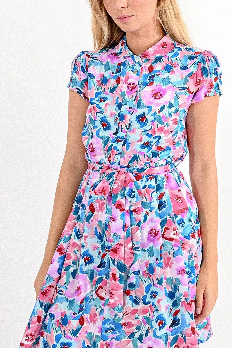 Floral Print Shirtdress