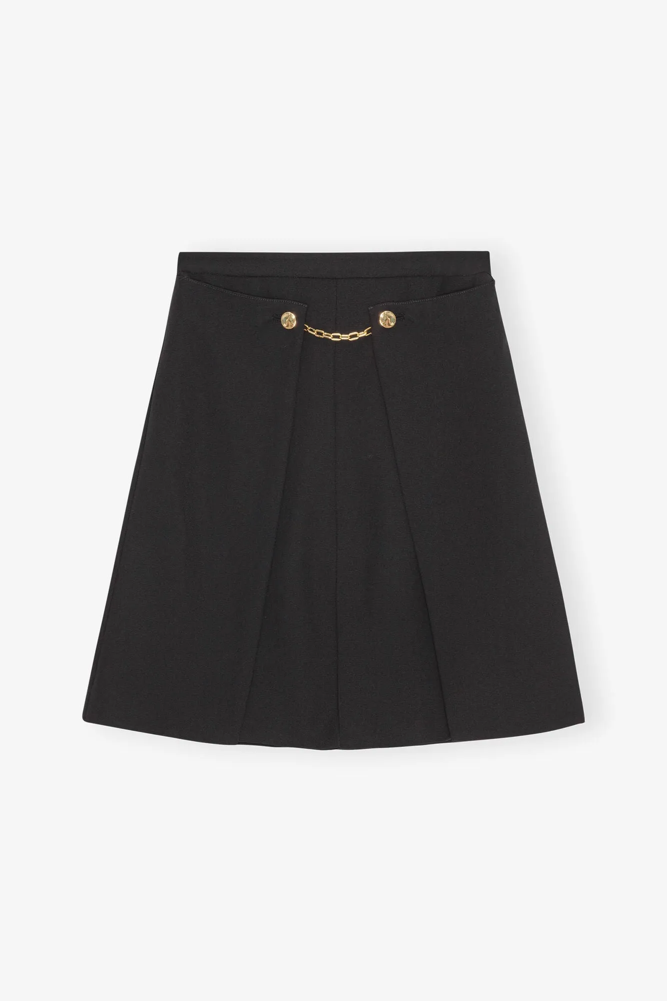 Ganni Light Twill Suiting Skirt - Black