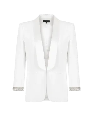 Generation Love Argo Crystal Satin Combo Crepe Blazer