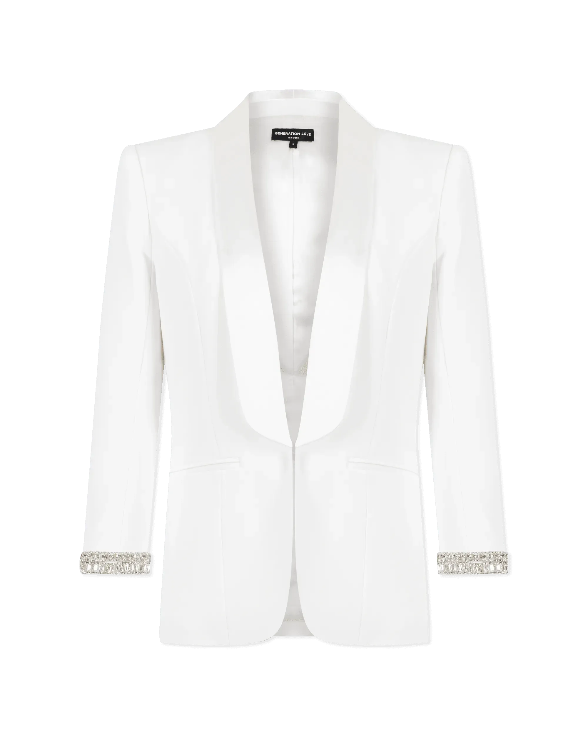 Generation Love Argo Crystal Satin Combo Crepe Blazer