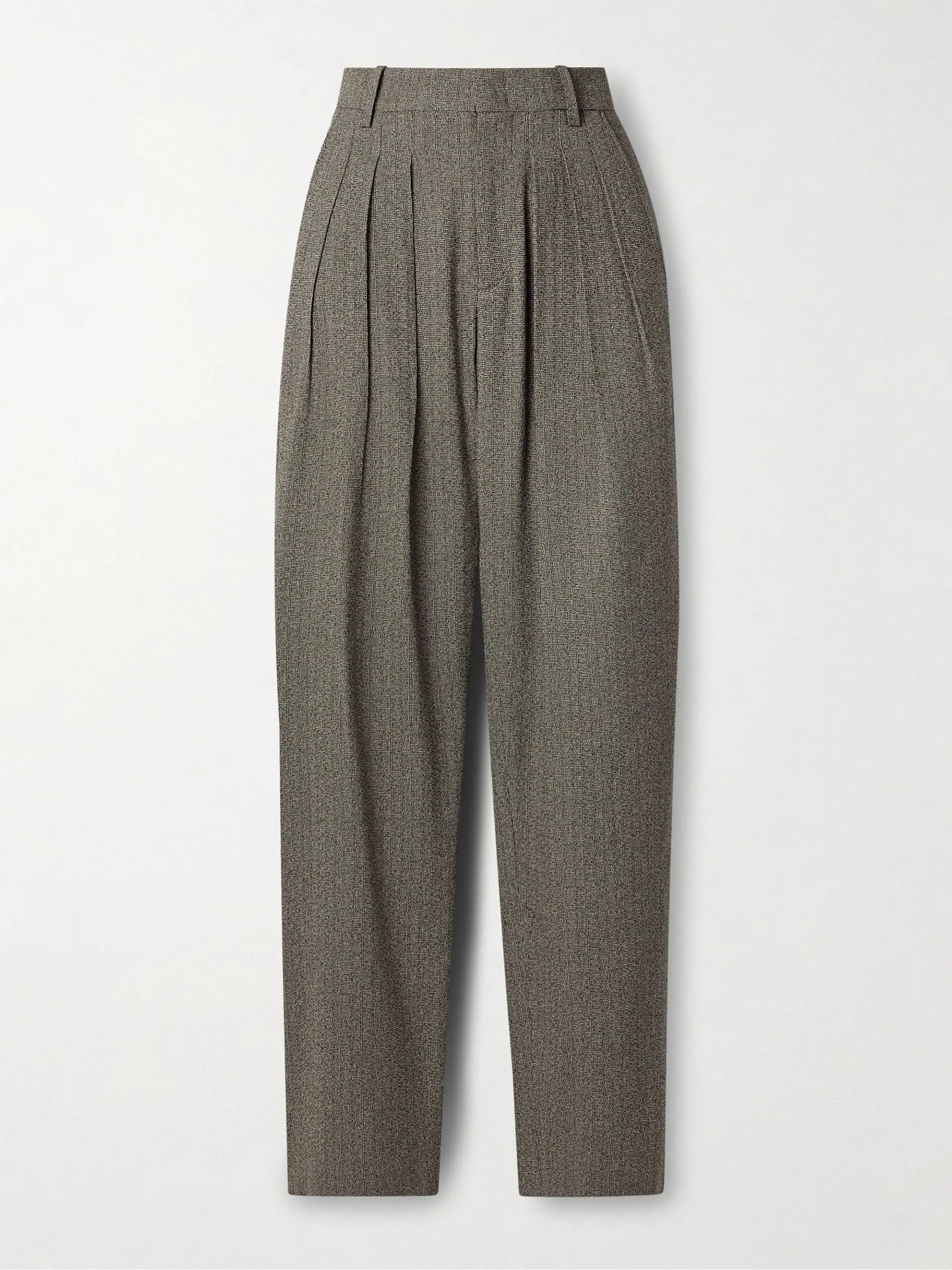 Iwena pleated cotton-blend tapered pants