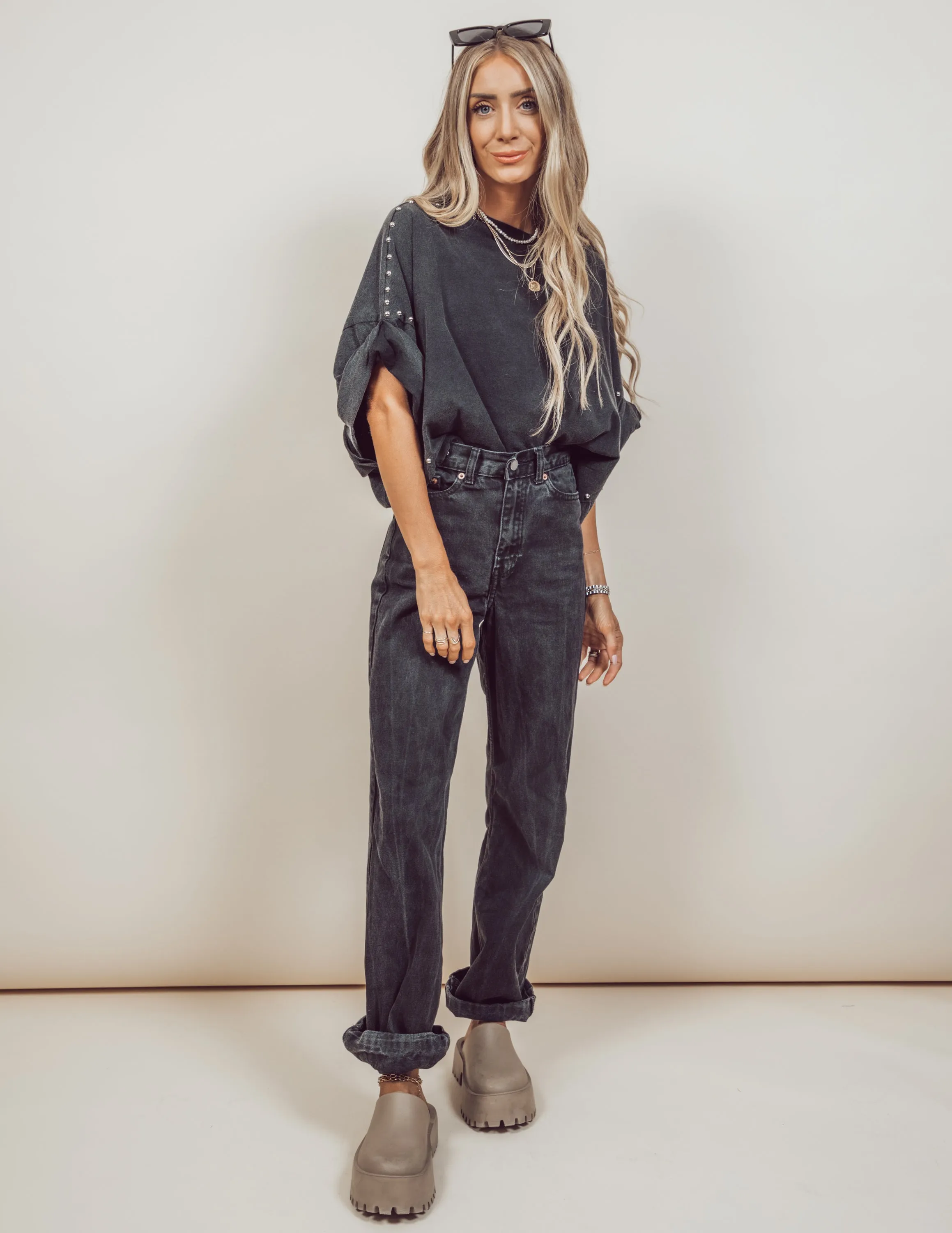 Jessica Oversized Studded Top