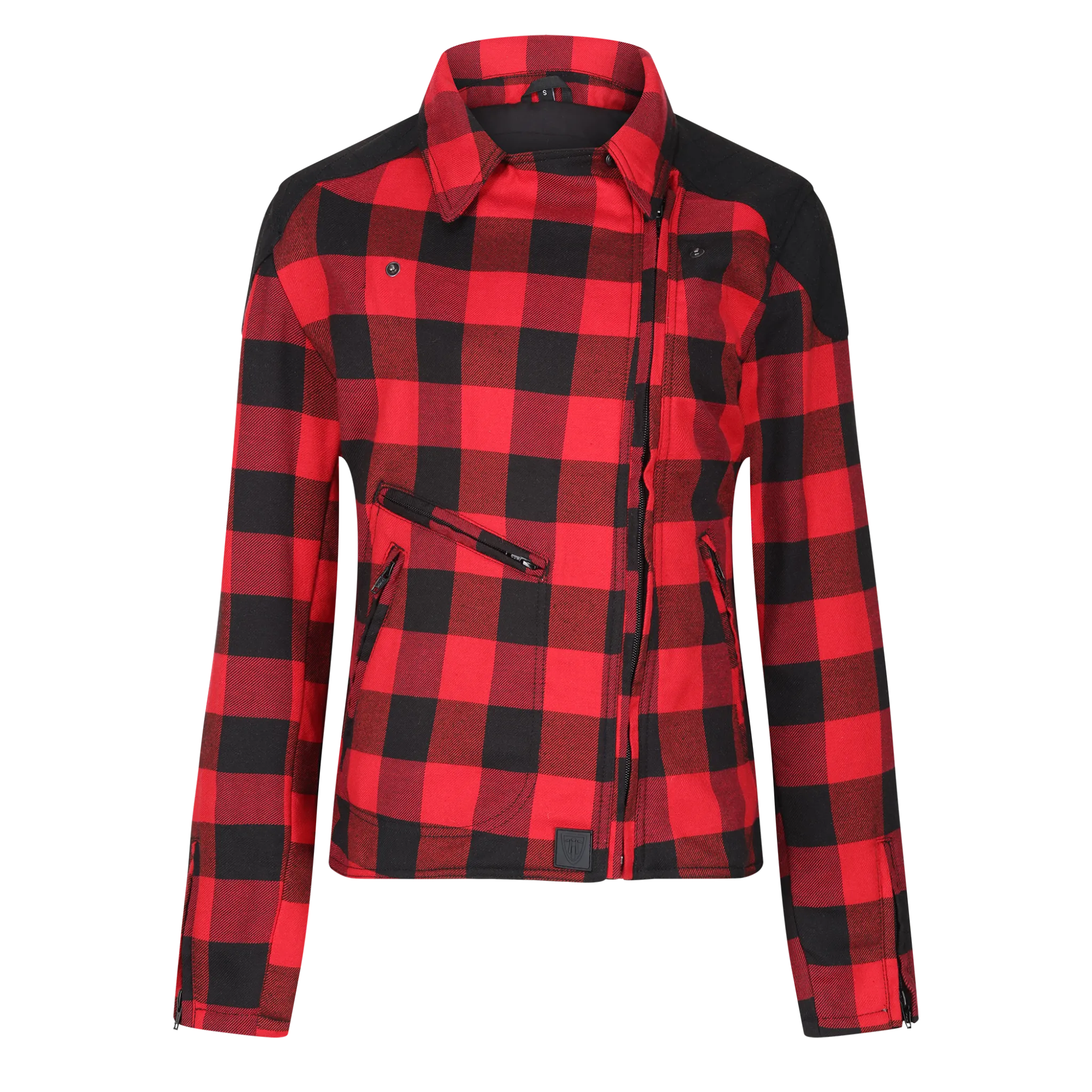 JESSIE FLANNEL RED - Women's Motorcycle Jacket