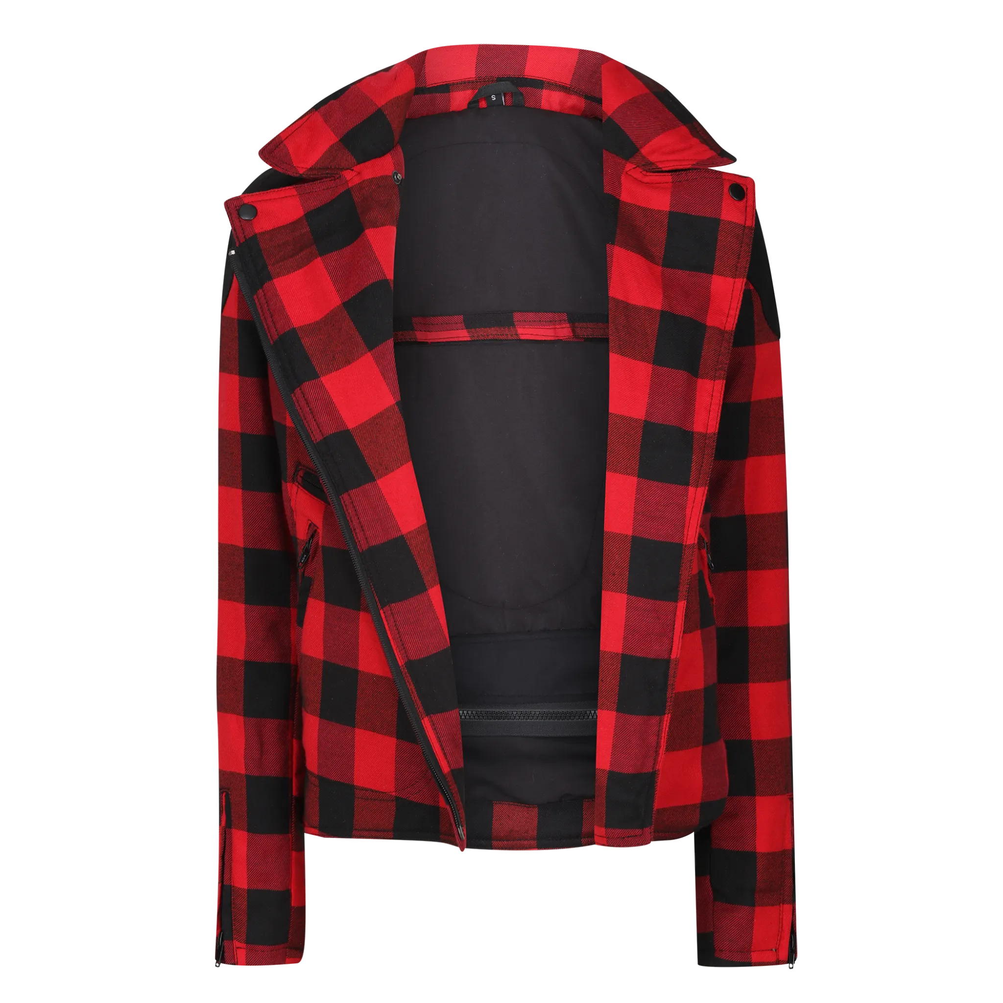 JESSIE FLANNEL RED - Women's Motorcycle Jacket