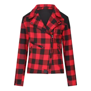 JESSIE FLANNEL RED - Women's Motorcycle Jacket