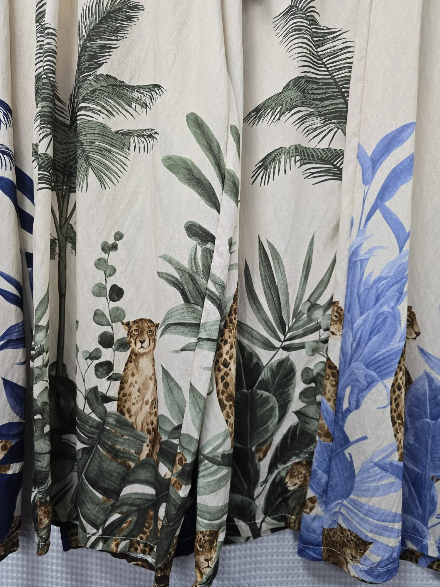 Leopard Palm Wide Leg Trousers