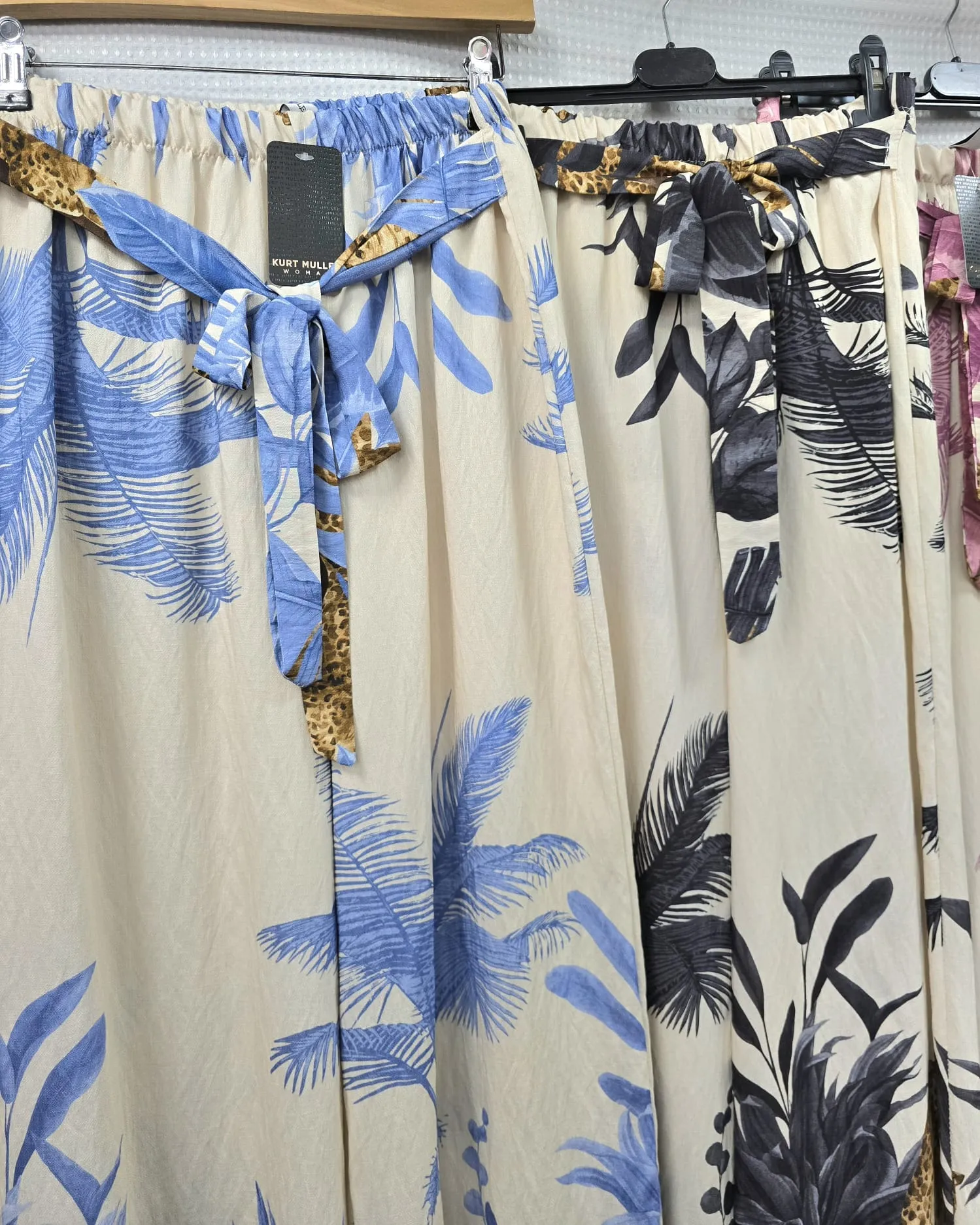 Leopard Palm Wide Leg Trousers
