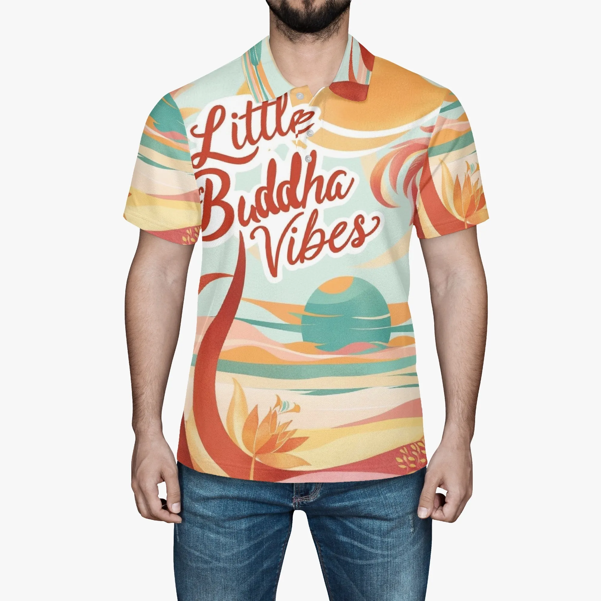 Little Buddha Vibes Polo Shirt