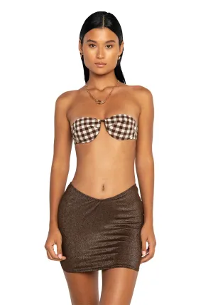 LOW RISE MINI SKIRT ESPRESSO