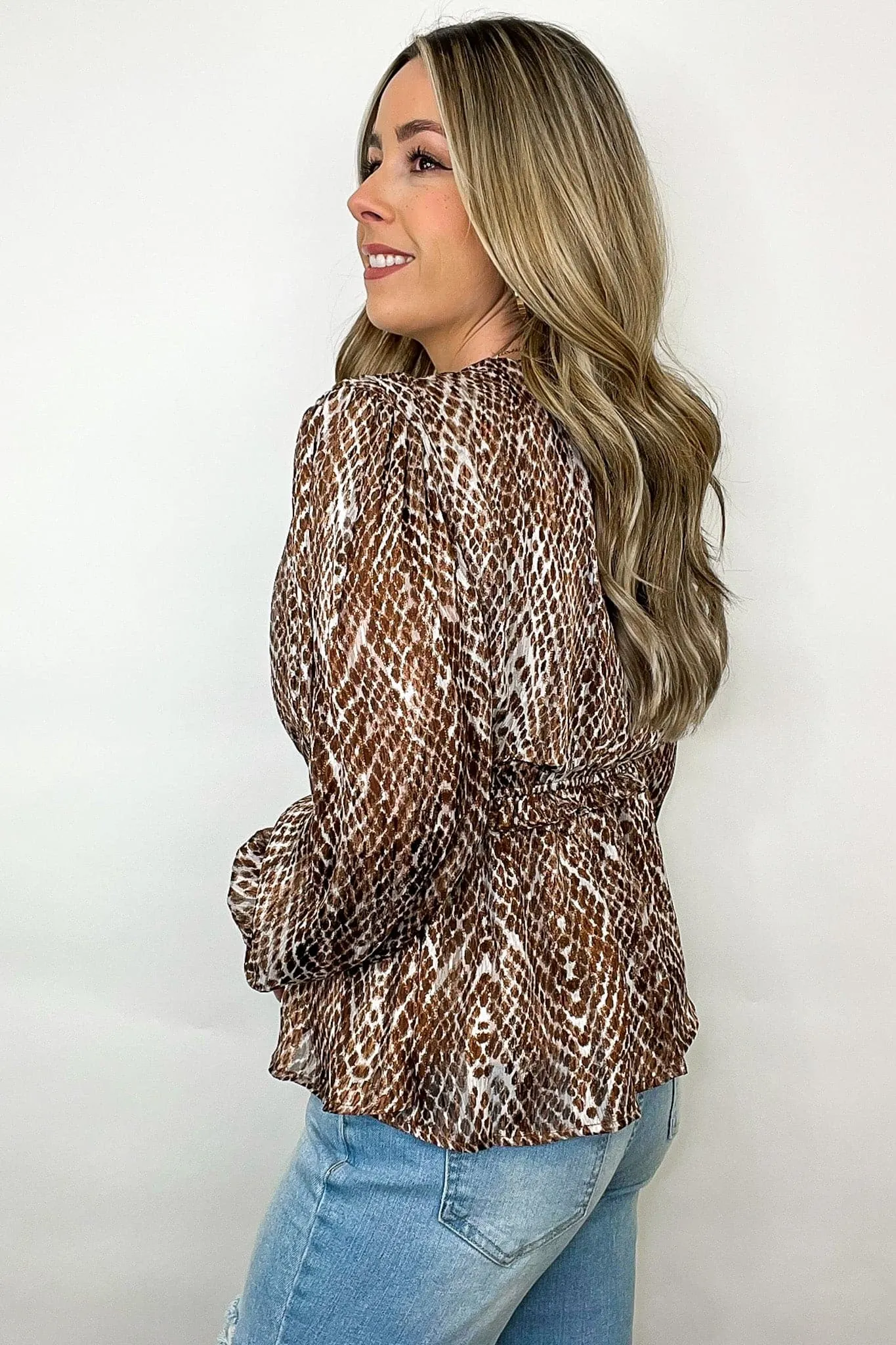 Make Some Poise Animal Print Surplice Top - FINAL SALE