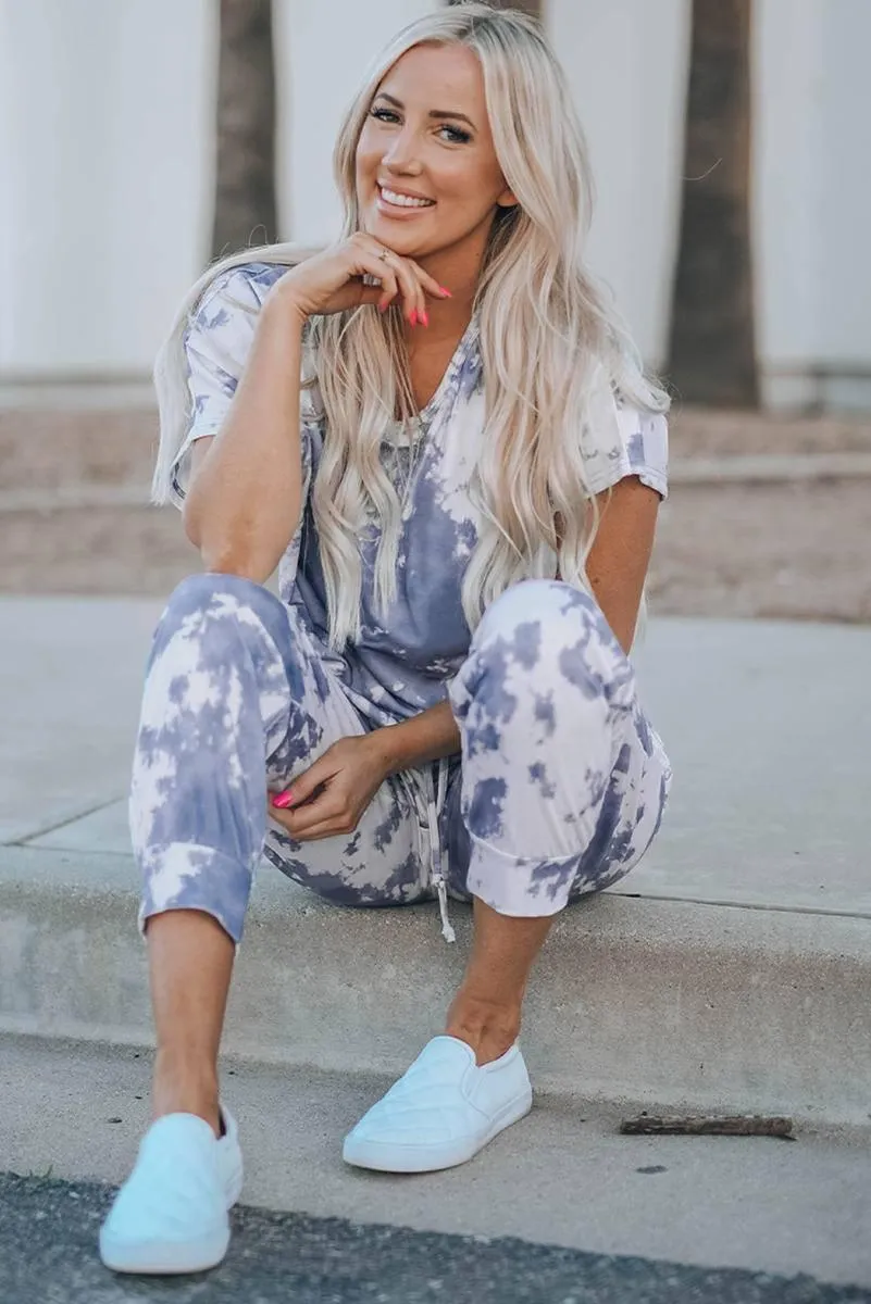 Marble Tie-Dyed Pants Set