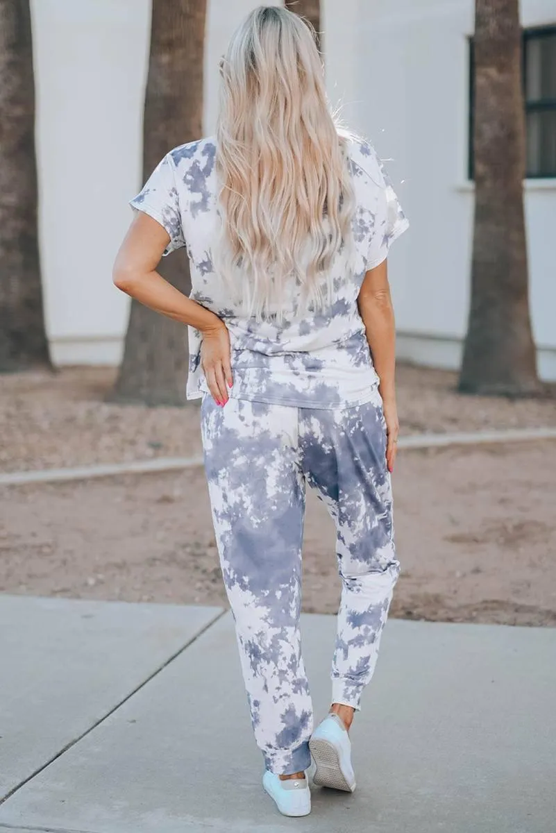 Marble Tie-Dyed Pants Set
