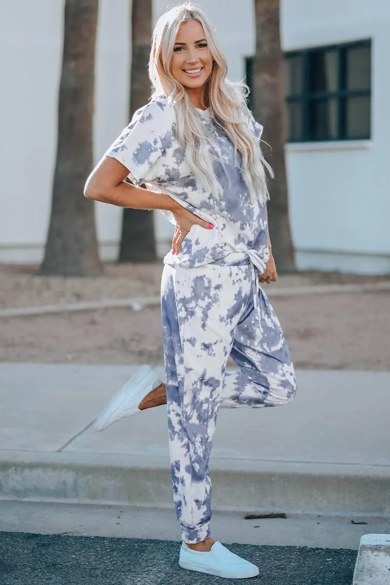 Marble Tie-Dyed Pants Set
