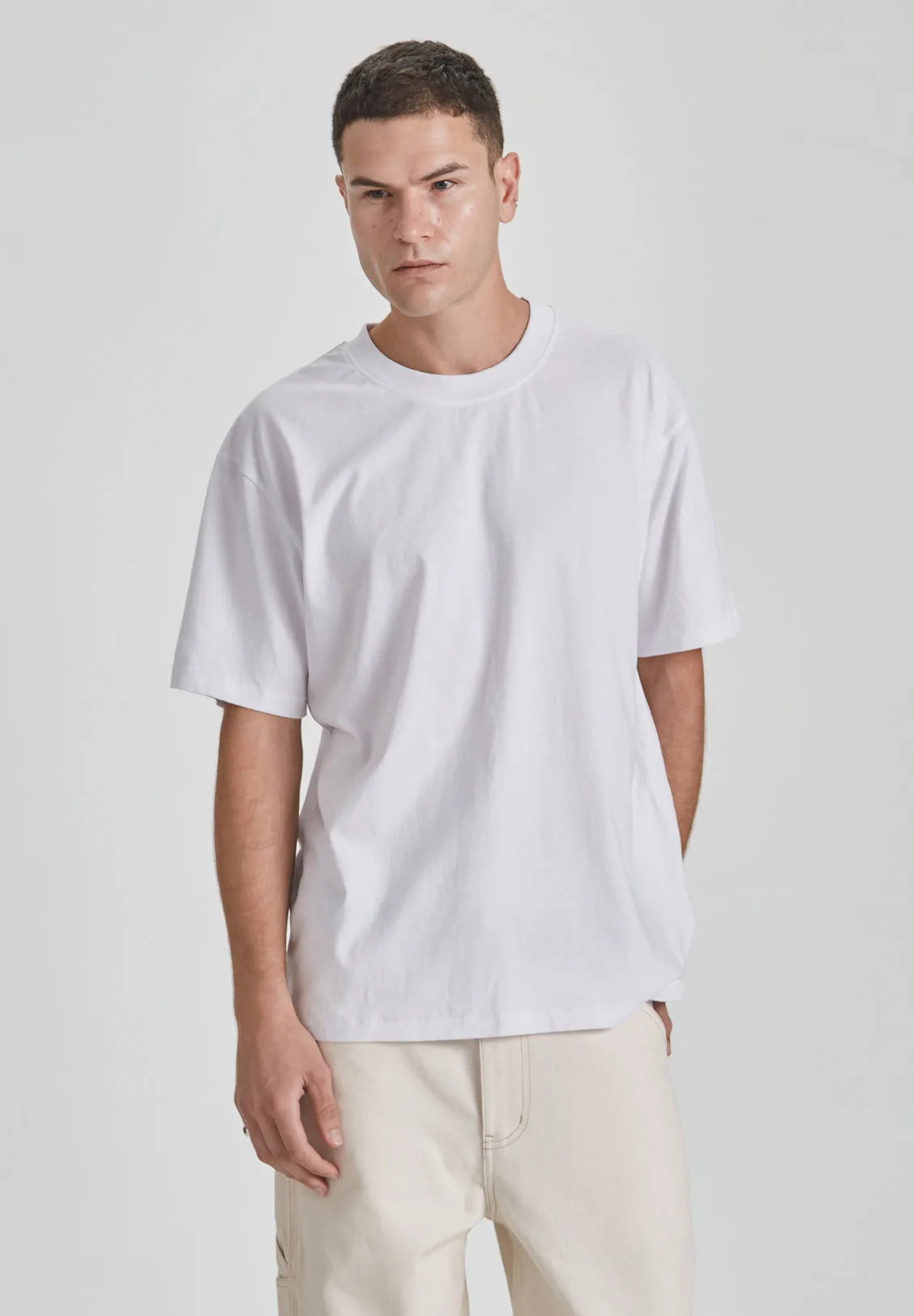 MENS RELAXED TEE, WHITE