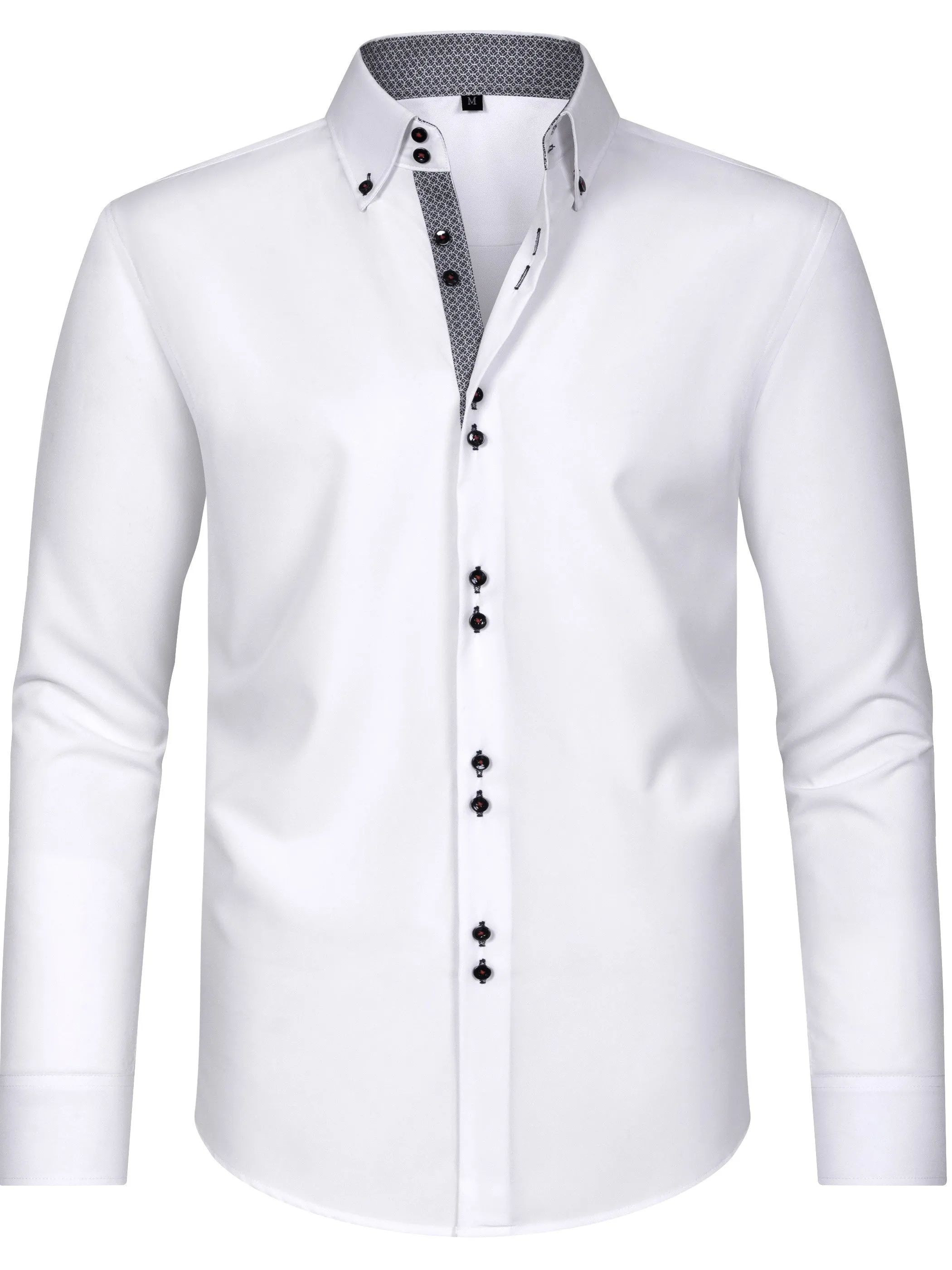 Men's Solid Color Design Dress Shirts