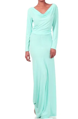 Mint cowl neck Maxi Dress