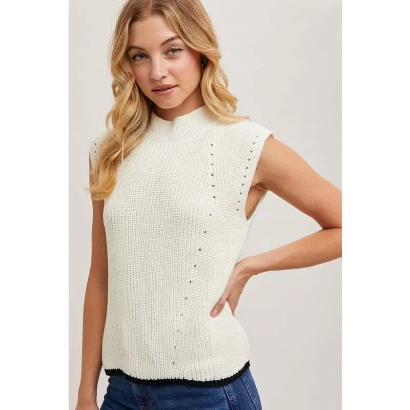 Mock Neck Sweater Vest