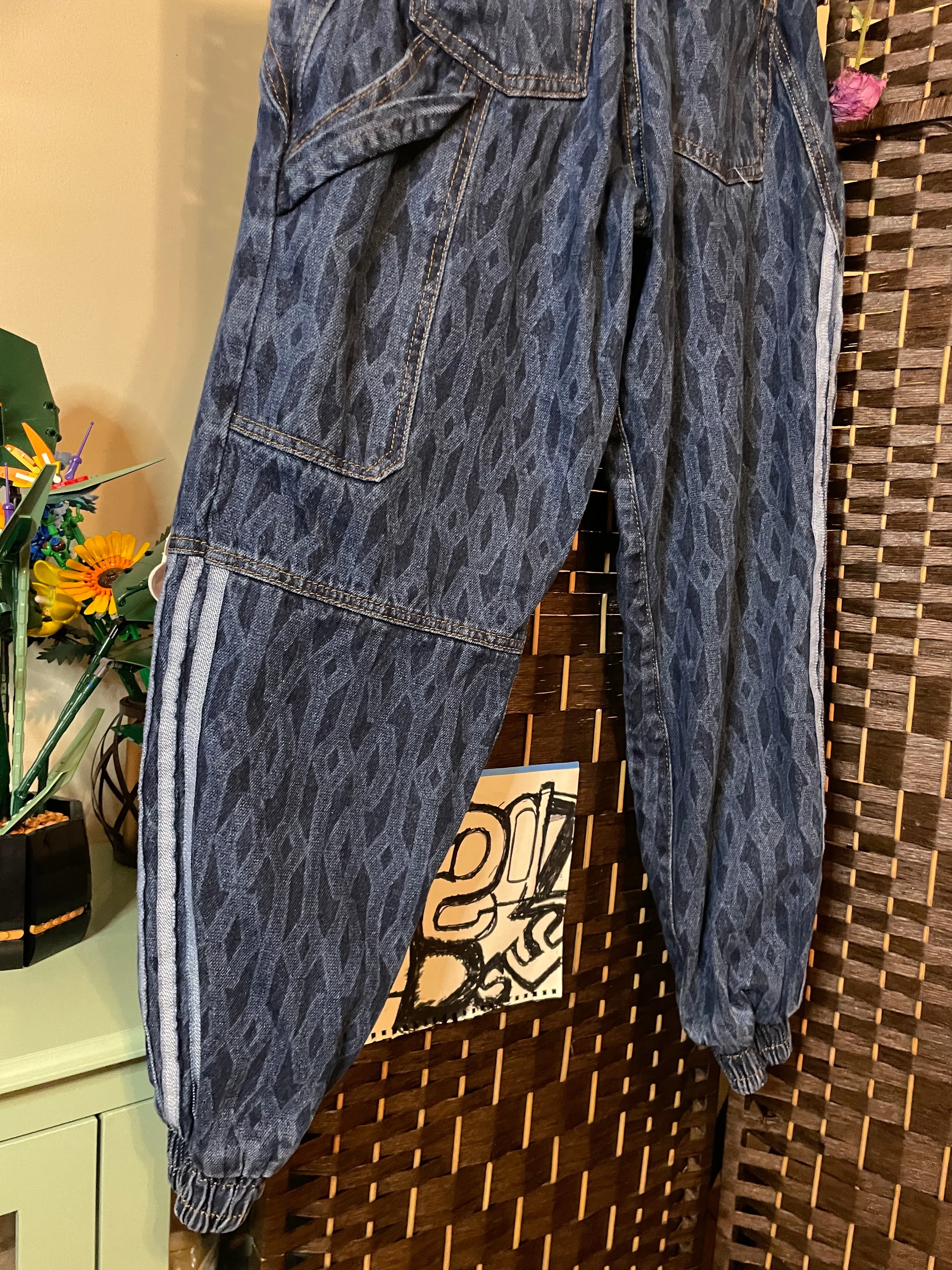 Monogram Denim Joggers by Ivy Park by Beyoncé