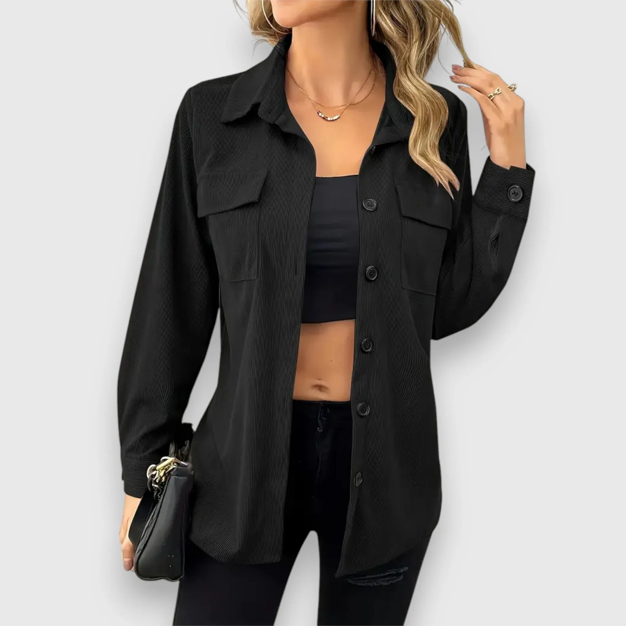 Narelle  Button-Up Shirt Jacket