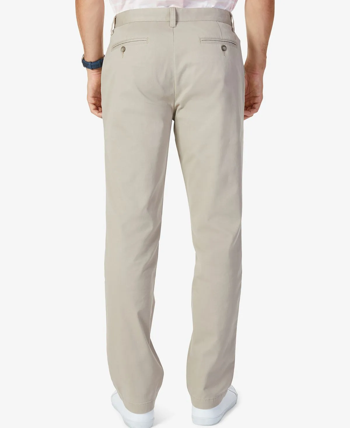 Nautica Men's Solid Stretch Chinos Regular Fit Flat Front , multi