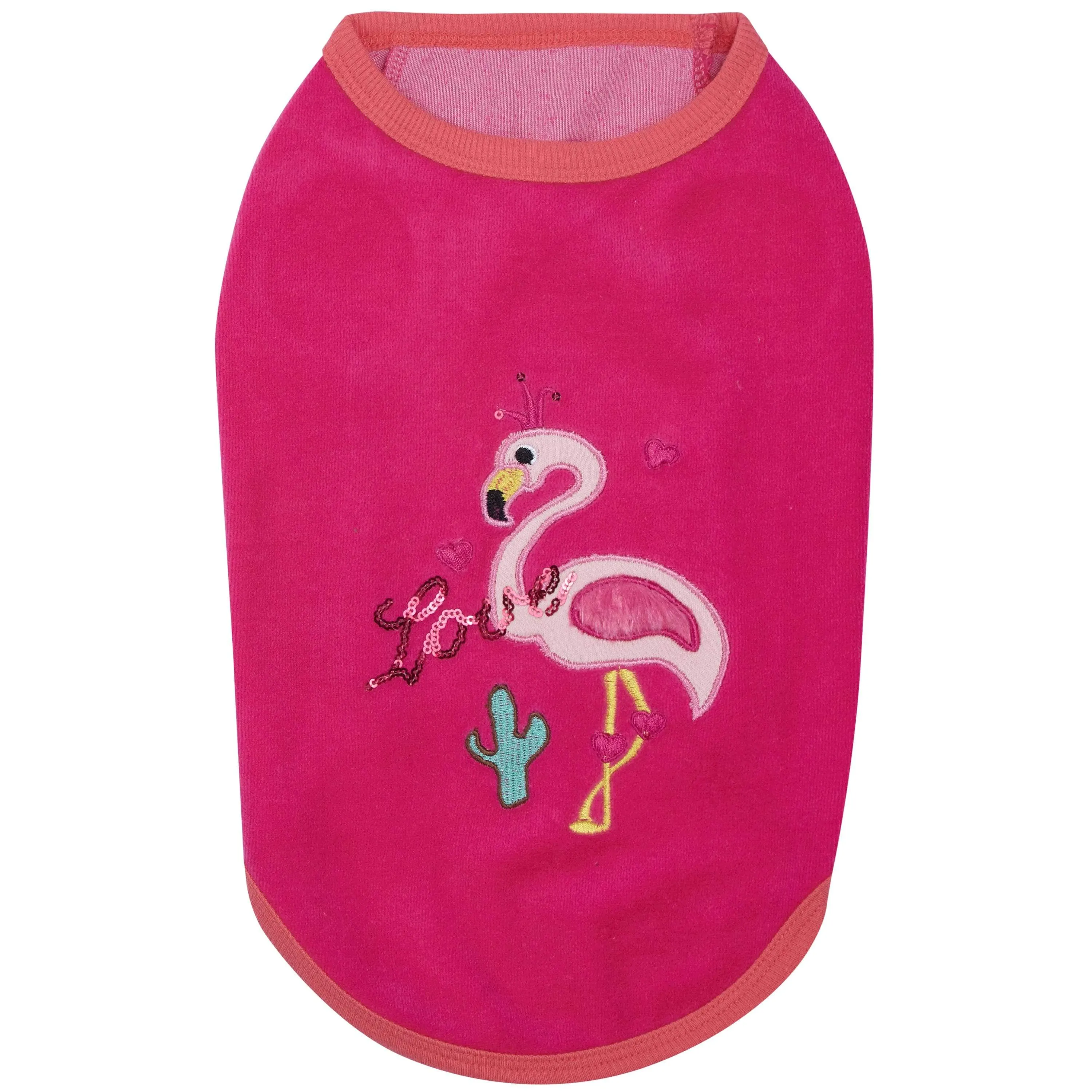 Pajamas | Vacation Scene Flamingo Dog Shirts, 2 Pack Set