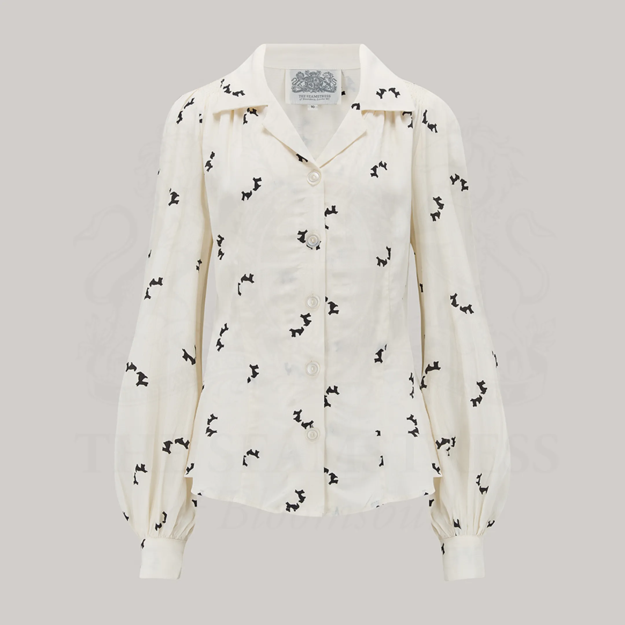 Poppy Blouse in Cream Doggy