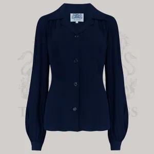 Poppy Blouse in French Navy
