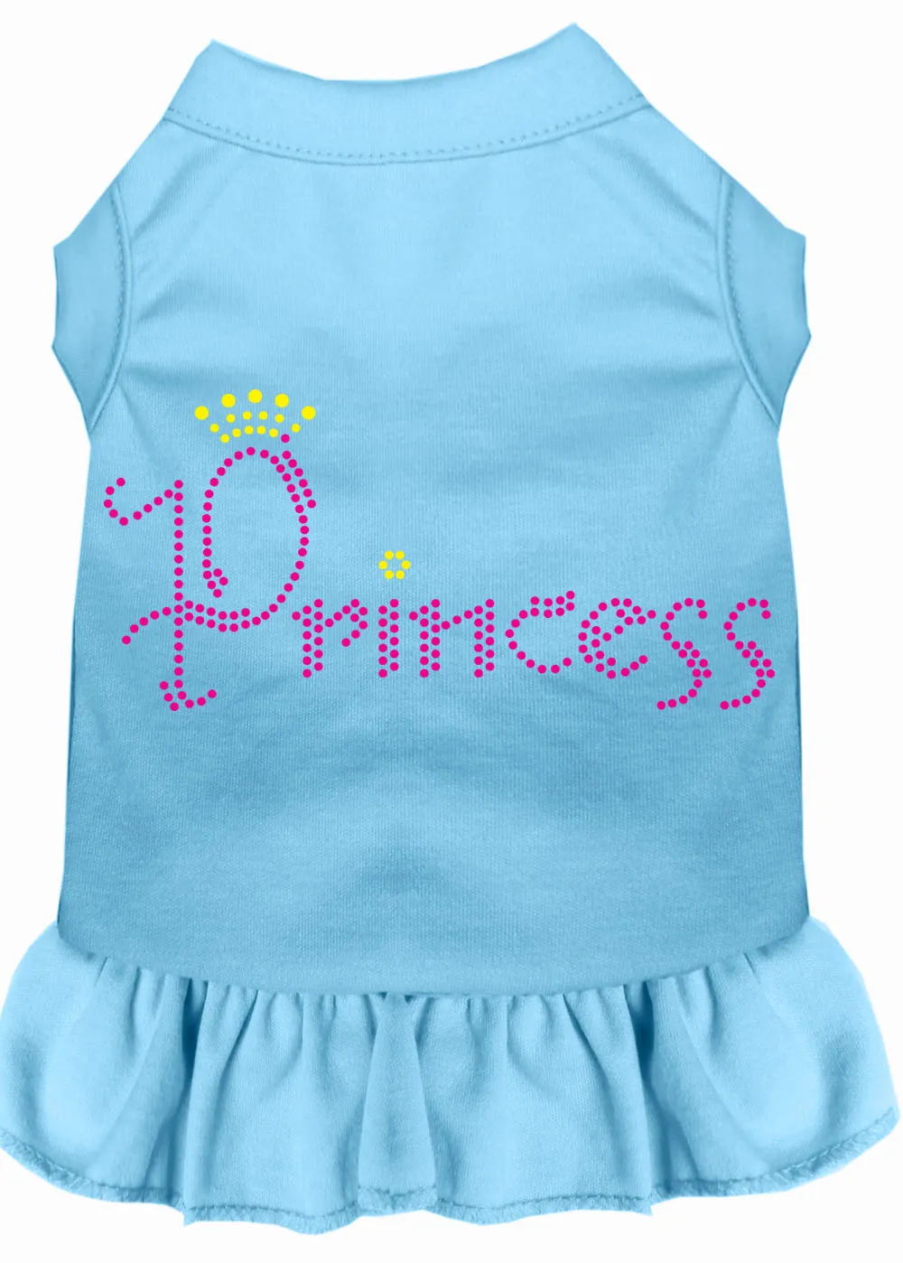 Princess Rhinestone Dress Baby Blue Xxxl