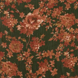 Printed Chiffon - AMANDA - Clematis - Foliage