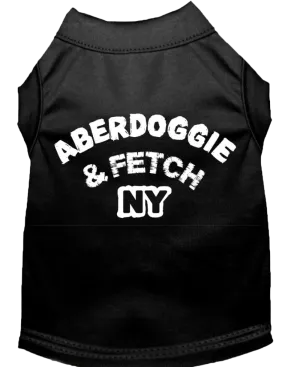 "Aberdoggie and Fetch NY" Screen Printed Pet Shirt for Dogs & Cats - Stylish Comfort Wear