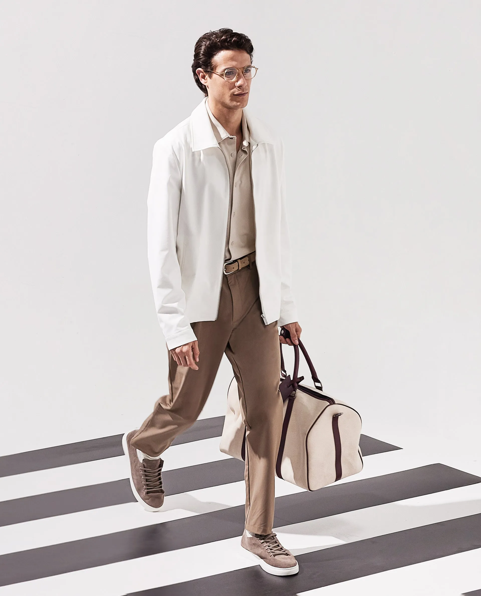Rare Rabbit Men Travel-25 Khaki Button And Zip Closure Plain Trouser