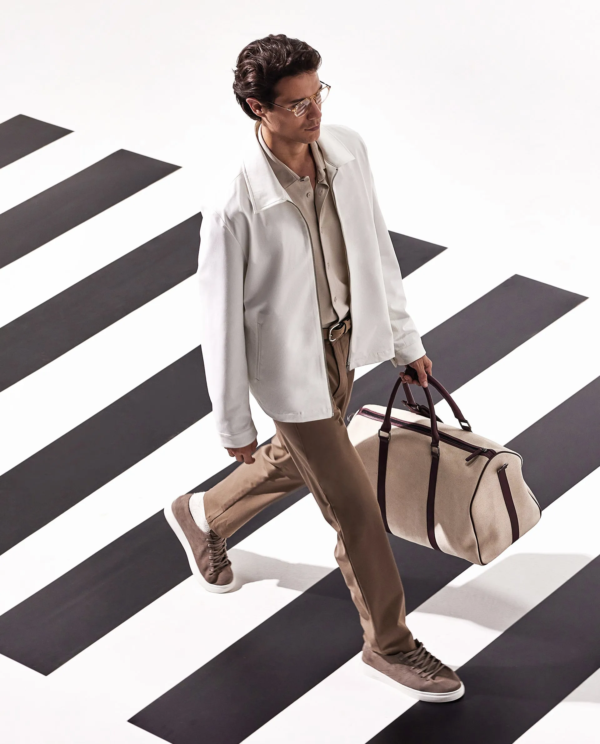Rare Rabbit Men Travel-25 Khaki Button And Zip Closure Plain Trouser